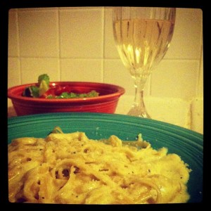 Fettuccine Alfredo a la Melanie. 